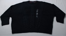 Tommy Hilfiger Women's Bobbi Cable Knit Sweater EH6 Sky Captain Size 2XL NWT