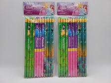 Disney Princess Wood Pencils 2 Packs of 12 Belle Cinderella Snow White Ariel