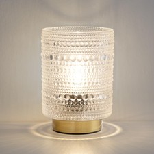 Battery Operated Lamp with Timer, Small Battery Powered lamp for Bedside, Cor...