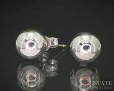 Sterling Silver Tiffany & Co. 8mm Ball Bead Stud Ladies Earrings 1.9g i20213
