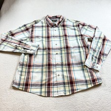 Eddie Bauer Shirt Mens XL Wrinkle Free Classic Fit Long Sleeve Plaid Button Up