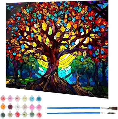 MRNSIET Tree of Life Painting by Numbers 40x50cm Kits for Adults, Landscape Paint by Nim