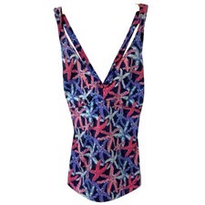 Vineyard Vines Tankini Swim Top Starfish Colorful Vacation- Size Medium