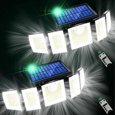 Solar Lights Outdoor Waterproof Motion Sensor 416 Leds 3000 Lumens Super Bright
