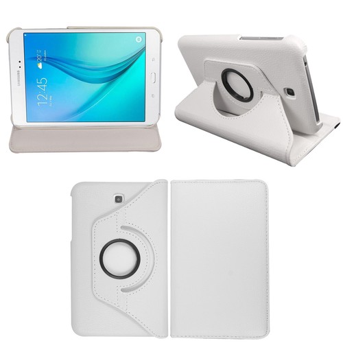 Funda protectora abatible giratoria 360 con soporte de cuero para Samsung Galaxy Tab 4 T350 T560 - Imagen 3 de 7