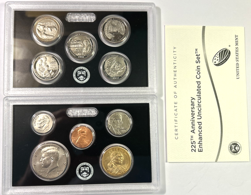 (2) 2017s US Mint 225th Enhanced Uncirculated Coin Sets in OGP w/COA! - Picture 5 of 8