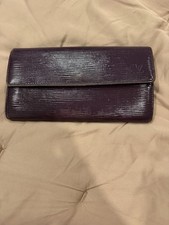 Louis Vuitton Epi leather long wallet purple exterior / fuchsia interior