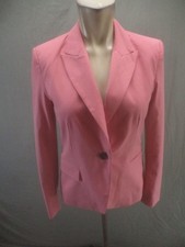 Zara Size 4 Womens Pink Collared V Neck Button Long Sleeve Elegant Blazer 867