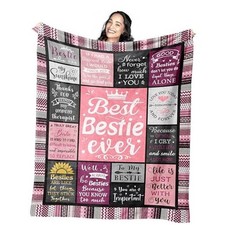 Birthday Gifts for Women Blanket 60"x50", Best Friend 60 in x 50 in Bestie