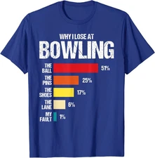 Funny Why I Lose At Bowling Joke Saying Theme Unisex T-Shirt