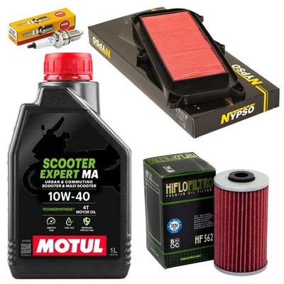 Wartung Set Ölfilter Öl 1L Luftfilter Zündkerze für Kymco Grand Dink 125 150 -11