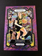 2024 Panini Prizm Draft Picks Basketball #62 Kate Martin Iowa Purple WAVE PRIZM