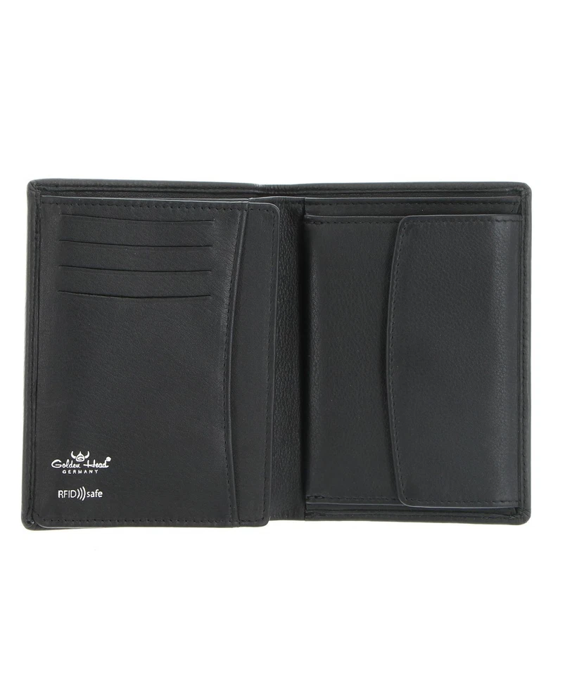 Golden Head Dublin RFID Protect Kombischeintasche 1287 Geldbörse Schwarz Neu - Bild 2 von 4