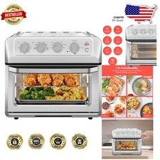 Spacious 20 Qt Air Fryer Toaster Oven, 7-in-1 Convection, 10" Pizza