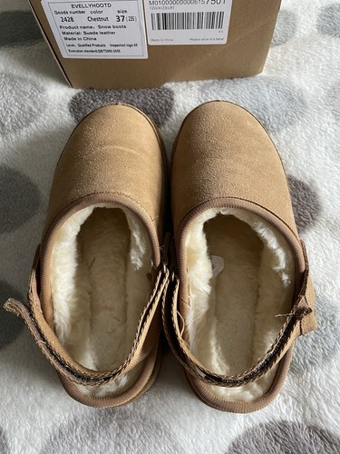 ❤️ Chestnut Outdoor Slipper Shoes Faux Fur Lined Size 37. BNIB. - Picture 1 of 7