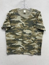 Buck Mason Made In USA Camo Crew Neck T Shirt Mens Medium Green Camoflauge