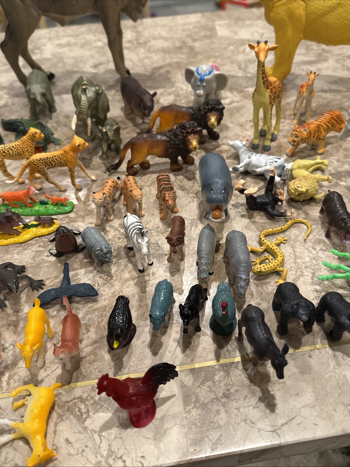 Vintage Animal Figurine Lot 1970s 1990s Zoo, Jungle, Safari, Dog 40+ Hong Kong