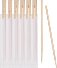 50 Pairs Disposable Wooden Chopsticks - Individually Wrapped for Hygiene 8-Inch