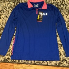 UNDER ARMOUR Boys Youth Large Dry fit Heatgear pullover Shirt NWT 1/4 Zip