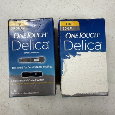 200 One Touch Delica 30 Gauge Fine Lancets 2 sealed boxes  20 22