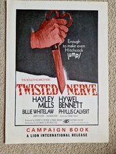 TWISTED NERVE ORIGINAL UK CAMPAIGN PRESS BOOK - RARE - HAYLEY MILLS FILM