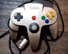 Joystick GCube Upgraded OEM Gold Nintendo 64 Controller [Tested]