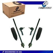 PartsW Ford Mustang 2005-2010 4Pc Front Inner Outer Tie Rod End Kit