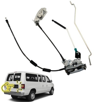 Door latch assembly w/cable&rod compatible for Ford E150 E250 E350 Rear Right...