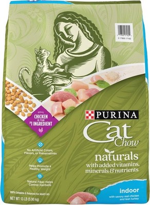 Purina Cat Chow Naturals, Indoor Dry Cat Food, Chicken & Turkey, 18 lb Bag