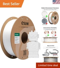 1.75mm White PLA Filament 1KG for High-Speed Printing - Eco-Friendly Material