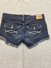 Abercrombie Fitch Women's Shorts W 26/2 in Blue 100 Cotton Cut-Off