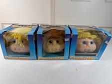 Vintage Doll Baby Doll Heads Lot of 3 Fibre-Craft Martha Nelson Thomas NOS Boxed
