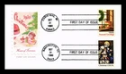 DR JIM STAMPS US COVER CHRISTMAS FDC COMBO DUAL CANCEL HOUSE OF FARNAM CACHET