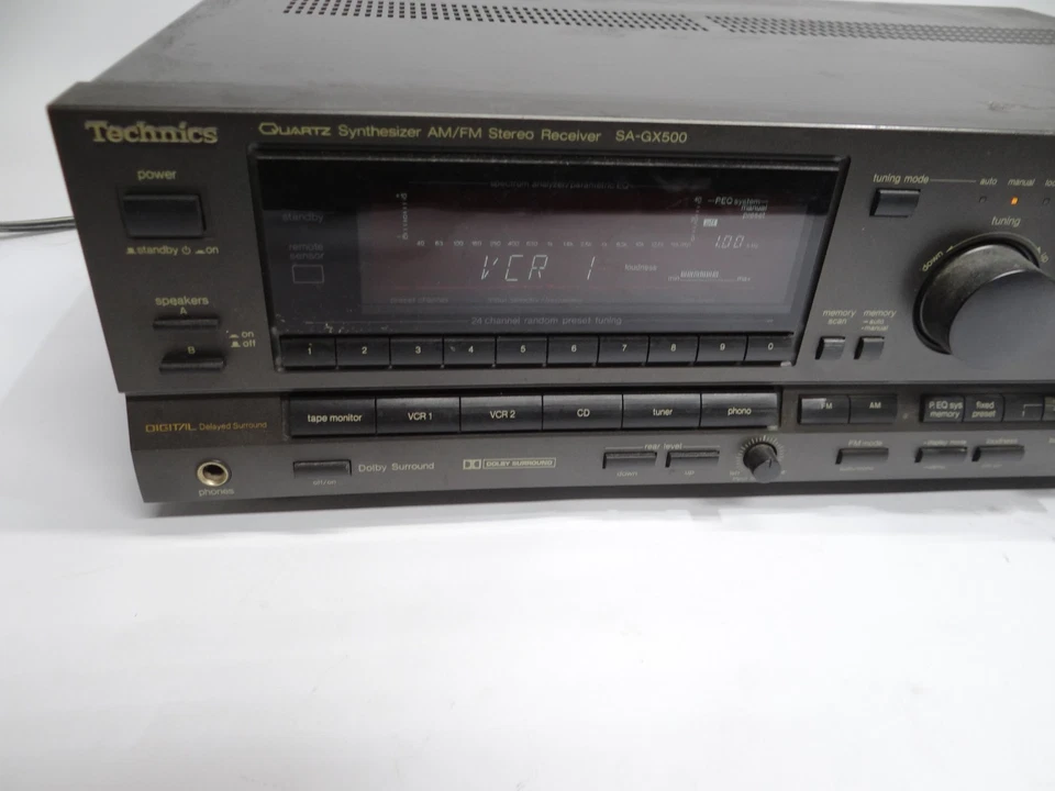 Technics Quartz Synthesizer SA-GX500 AM/FM Stereo Control Audio Receiver - Image 3 of 4