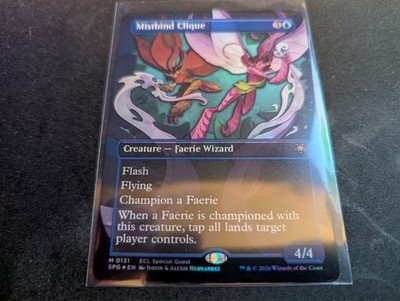 MTG Magic the Gathering FOIL Mistbind Clique Borderless SPG!