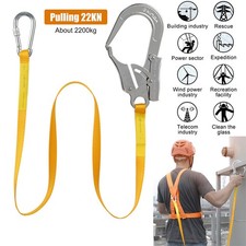 Heavy Duty Safety Lanyard Climbing Safety Harness  Belt Body Protection Strap UK