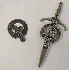 MacDonald Scottish Clan Crest Pewter Badge or Kilt Pins