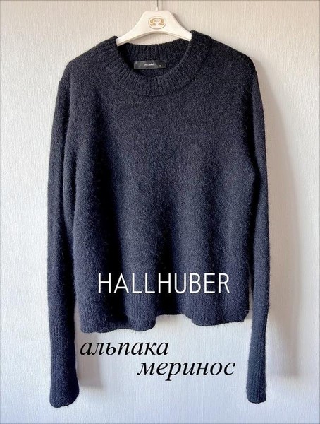 Women Hallhuber Sweater Black Alpaca 38 / M / 46
