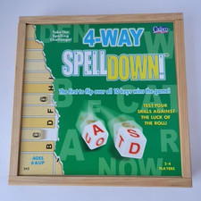 4 Way Spell Down Game Wood Set Education home school math