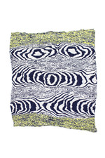 Diane Von Furstenberg Womens Striped Woodgrain Print Scarf Multicolor