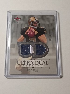 2007 Fleer Ultra - Dual Materials Drew Brees #UDM-DB Silver /199 (MEM)