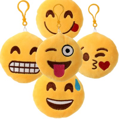 Plüsch Anhänger Taschenanhänger Emoji Emojicon Plüschtier 10 cm mit Karabiner