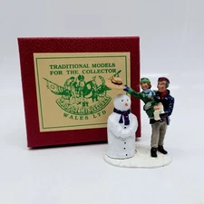Trophy Miniatures of Wales Finishing Touch Snowman Lead Figurine Set XM14 in Box