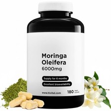 Moringa Kapseln 6000mg Vegane Nahrungsergänzung 6 Monate