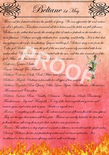 Wiccan A4 Size 'Sabbat Collection' Book Of Shadows Pages