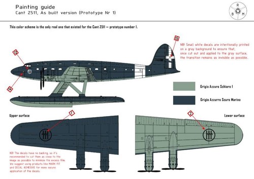 Cant Z511 Combo box, scale 1/144, 2 x Unassembled 3D printed model kits - 第 23/24 張圖片