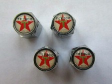 Texaco Gas Tire Caps, Texaco gasoline logo car tire valve stem caps , Texaco