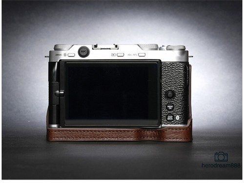 Half Case for Fujifilm XM5 Camera Genuine Leather Handmade Retro Style Cover New - Picture 9 of 24