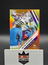 Justin Jefferson 2022 Panini Donruss Elite High Life Orange Foil 12/25 SSP Skol