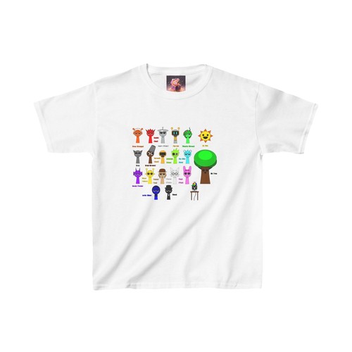 Sprunki Music Game Kids Tee, Fun Heavy Cotton Tshirt for Boys and Girls, Music - Picture 2 of 39